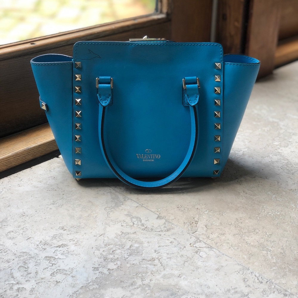 VALENTINO Rockstud Mini Double Handle Bag.